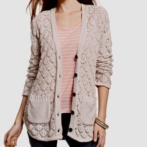 Jessica Simpson Roana Open-Knit Cardigan Sz Medium